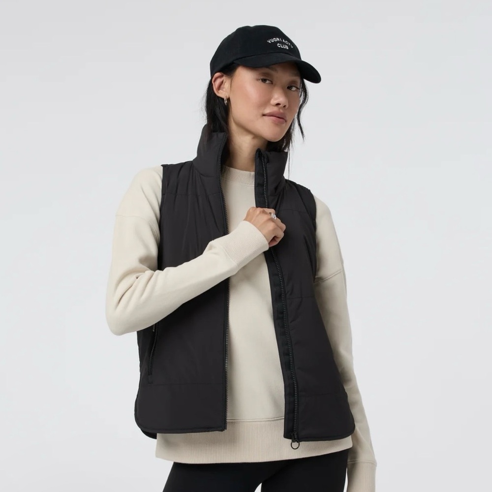 Vuori Canyon Insulated Black Quilted Zip-Up Vest- NWOT